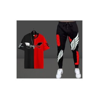 New Collection Combo T-Shirt & trouser Pant For Man-Black T-shirt and Pant for men