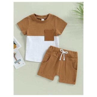 Baby Boy Summer Short Sleeve T-shirt Tee Shorts 2 Pcs Outfits Set used children baby comfortable T-shirt and pant set summer style best quality