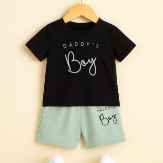 Baby Boy Summer Short Sleeve T-shirt Tee Shorts 2 Pcs Outfits Set used children baby comfortable T-shirt and pant