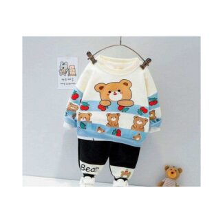 Kids Baby Boys Girls Sweatshirt Tops & Pants Trousers Outfits Set For Winter