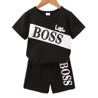 Kids Baby Boys Litter Boss Tracksuits Tops Shorts Pants Outfits Clothes Set