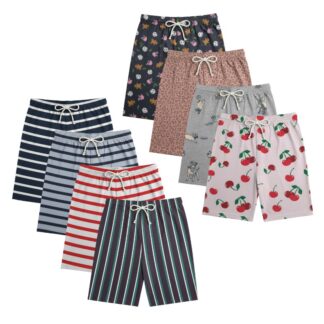 2 PCS Boys Cotton Half Pants For Home Use - Multicolor Combo Pack