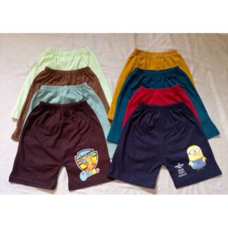 Kids & Boys Multicolor Half Pant 6 Pcs Combo Pack - Available Size in 3 Months to 6 Years