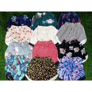 Boys & Girls Multicolor Half Pant 6 Pcs Package