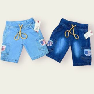 Boys premium cotton spandex denim short pant 5 pkt cargo 2 to 10 Years