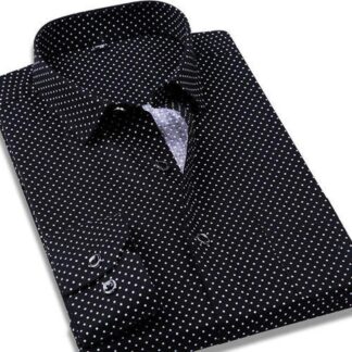 Stylish Regular Slim Fit Blac Chack  Cotton Long Sleeve Formal Shirt For Men