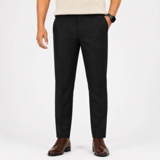 Formal Adjustable waist Pant- (Black) Full Formal Pant For Men Comfortable Reguler Wear Indoors Outdoors Pant
