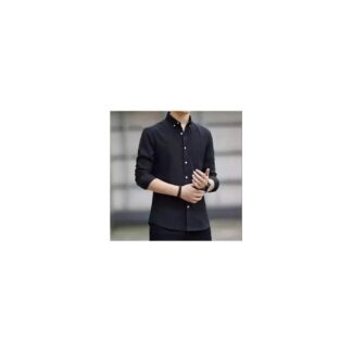 Slim Fit Blank Cotton Long Sleeve Formal Shirt For Men