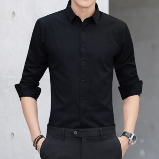 Men's Stylish & Fashionable Long Sleeve Black Color Formal Shirt