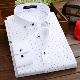 Fashionable Ballprint Cotton Formal Shirt for Men
