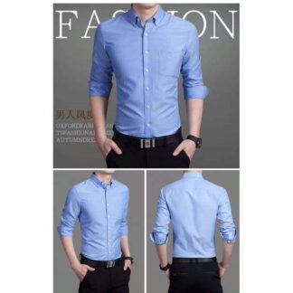Slim Fit Sky Blue Formal Shirt for men