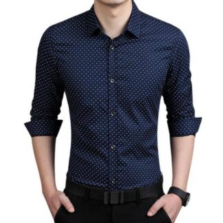 Stylish & Fashionable Trendy Cotton Ball Printed Long Sleeve Formal Shirt For Men - Formal Shirt For Men