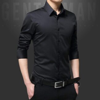 Men's full sleeve Cotton Formal Black Shirt