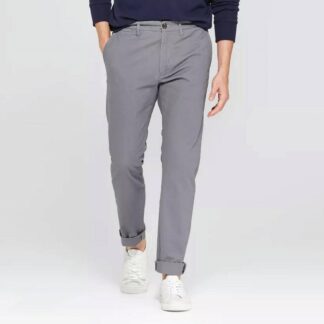 Slim-Fit Chino Gabardine Pants - Dark Ash - Formal Pant For Men - প্যান্ট ছেলেদের