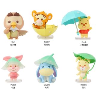 Disney Pooh Bear Rainy Season Themed Series Blind Box Toys Anime Action Figure Model Collect Desktop Decorations