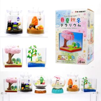 RE-MENT Sumikko Gurashi Miniature Sumikkogurashi Four Seasons Terrarium Scene Blind Box Table Decoration Toy
