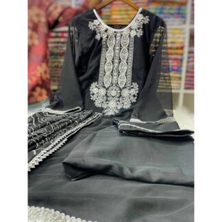 Soft Butter - Eid Collection Two Piece Salwar Kameez - Suitable for All Occasions and All Seasons Readymade Free Size Indian Jorjed Karchupi