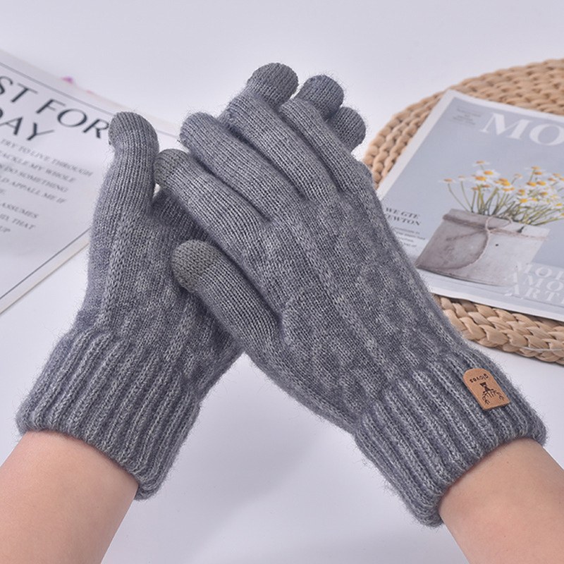 Wholesale 1Pair Warm Gloves Autumn Winter Gloves For Men Cold-proof Warm Gloves Cycling Full Finger Touch Screen Gloves Gifts