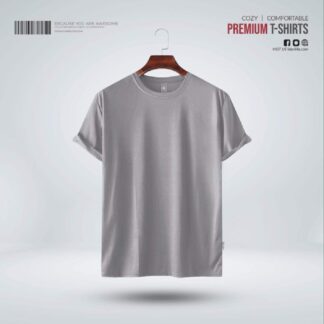 Fabrilife Men's Premium Blank T-shirt - Silver