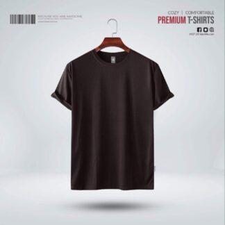 Fabrilife Men's Premium Blank T-shirt - Chocolate