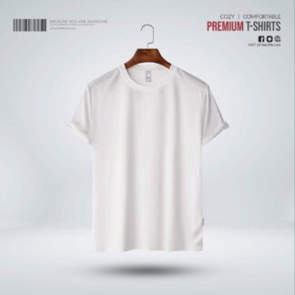 Fabrilife Men's Premium Blank T-shirt - White