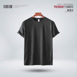 Fabrilife Men's Premium Blank T-shirt - Anthra-Melange - T Shirt - T Shirt For Man