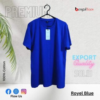 Mens Cotton Blank T-shirt - Blue