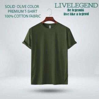 Trendsetter -Upscale Living -Mens Premium Blank T-shirt ...Olive Color ...100% Cotton- Inventive Choice Qualityful - Easy To care and Longive