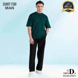 Mens Premium Blank T-shirt - Bottle Green color-Trendy & Elegance