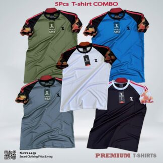 SMUG Premium 5 pcs Combo T-shirt - Fabric soft and comfortable