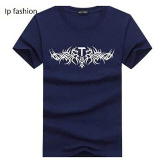digital print T Shirts navy blue Tshirt plain 100% cotton T-Shirt for men