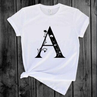 Sky Blue Synthetic Alphabet T-shirt - T-Shirt