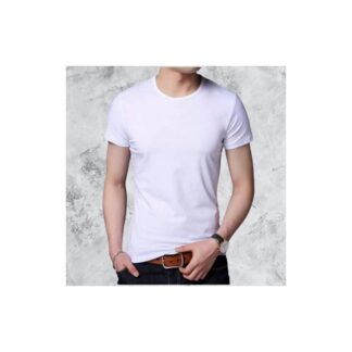 Solid White Colour Casual T-Shirt for men