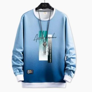 New Styile Sublimation Print Full Sleeve T-Shirt For Men