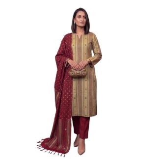 Women’s Arong Cotton Screen Print Unstitched 3 Piece | Cotton Salwar Kameez Set