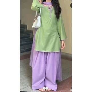 Women’s Stylish 3 Piece Salwar Kameez Set | Elegant Cotton/Lawn Dress with pharisee plazo & Dupatta