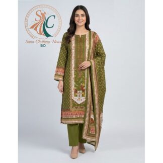 Zam Zam Swiss Lawn Women’s Unstitched Three-Piece – Premium Printed Lawn Top, Soft Comfortable Salwar & Elegant Designed Dupatta – Lightweight, Breathable and Long-Lasting Fabric Q