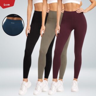 Womens High Waist Workout Yoga Pants Leggings From Levin
