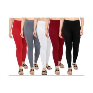 Soft Stretchable Cotton Ankle Length Churidar Leggings for Women