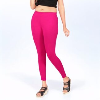 Ladies Tie Waist Cotton Spandex Leggings, Comfortable Everyday Wear
