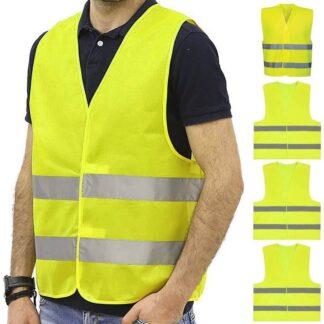 unisex Reflective Safety Vest Multi-pocket Breathable Visible Uniform Traffic Railway Coal Miners Racing Running Working