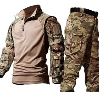 Outdoor Camo Suits  Uniform Training Sets Work Wear Cargo Pants Tactic  Combat Shirts Hunting Clothes Wear-resisting