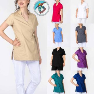 Premium Side-Tie Scrub Top – Micro Twill Workwear for Women Uniforms