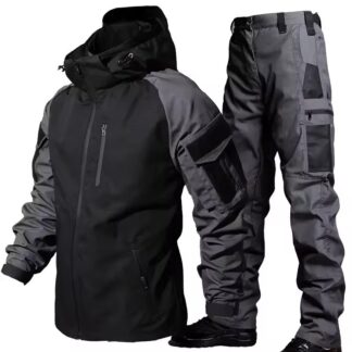 Waterproof Sets Men Wear Resistant Combat Training Suit Outdoor Multi-pocket Uniform Airsoft Camping Hiking Tracksuit