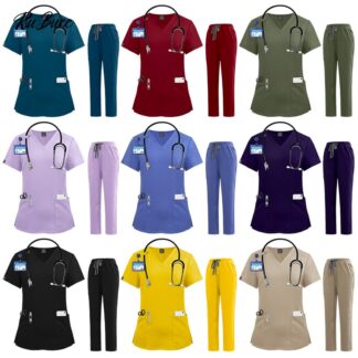 Pet Grooming Institution Room Scrubs Uniform Women Surgery Workwear Beauty Salon Work Clothes Nursing Scrub Medical Suits Unisex