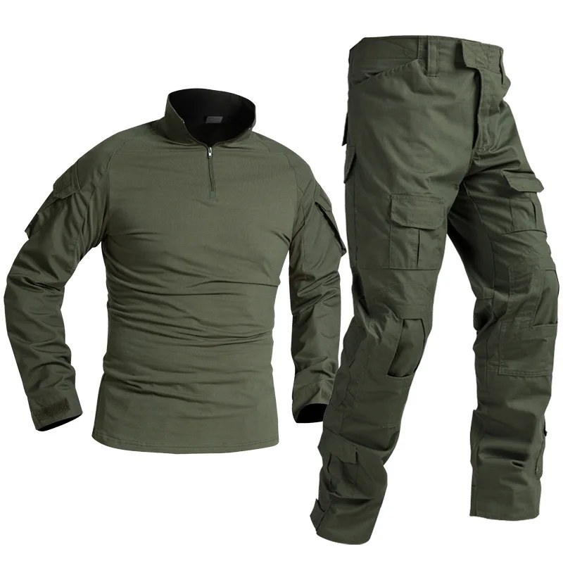 Green Suits Outdoor Uniform Men Clothing Training Suit Hunting Shirts Cargo Pants Paintball Mens Sets Wear Resistant