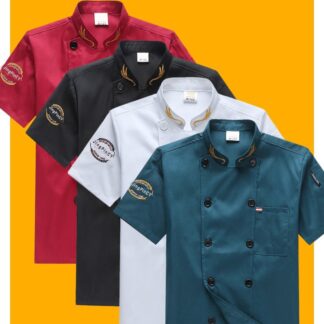 Catering Chef Uniform for Men Short Sleeve Summer & Long Sleeve Spring-Autumn Hotel/Restaurant Kitchen Workwear