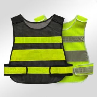 High Visibility Night Safety Reflective Strip Vest Workwear Waistcoat Jacket Night Traffic Road Cycling Breathable Mesh Vest Top