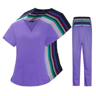 Spa Doctor Nursing Tunic Suit Surgical Uniforms Woman Scrub Set Medical Nurse Beauty Salon Workwear Clinical Scrubs Top + Pant