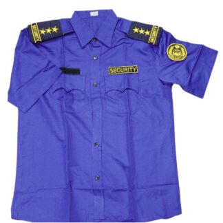 Security Guard Shirt - Security Guard uniform - Security Guard dress (shirt &  Bach, solder, logo) - royal Blue  Shirt
